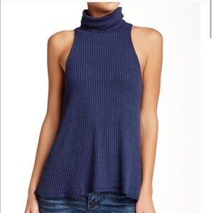 Free People Ribbed Sleeveless Turtleneck